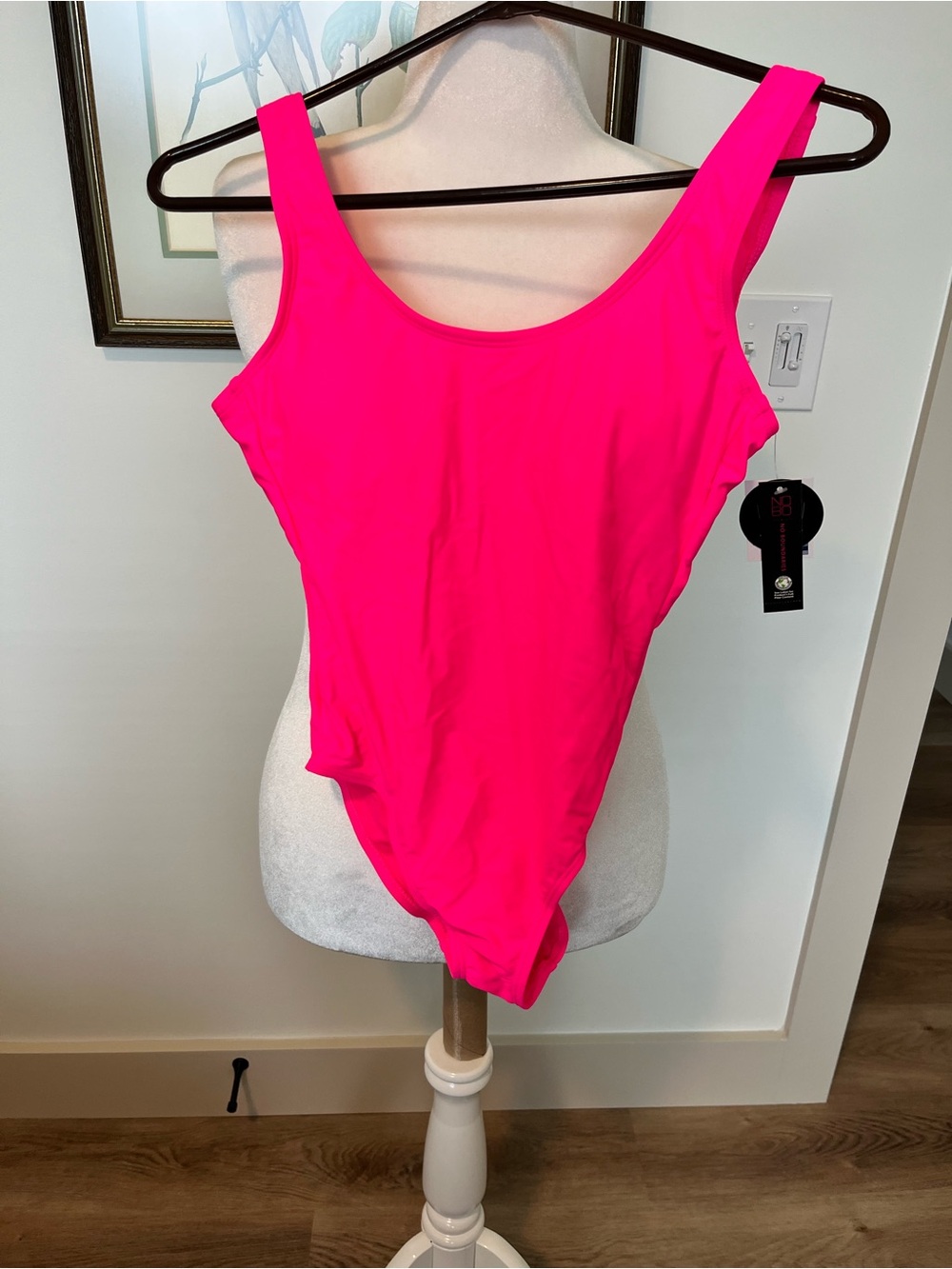 Hot Pink Women's Scoop Neck Swimsuit